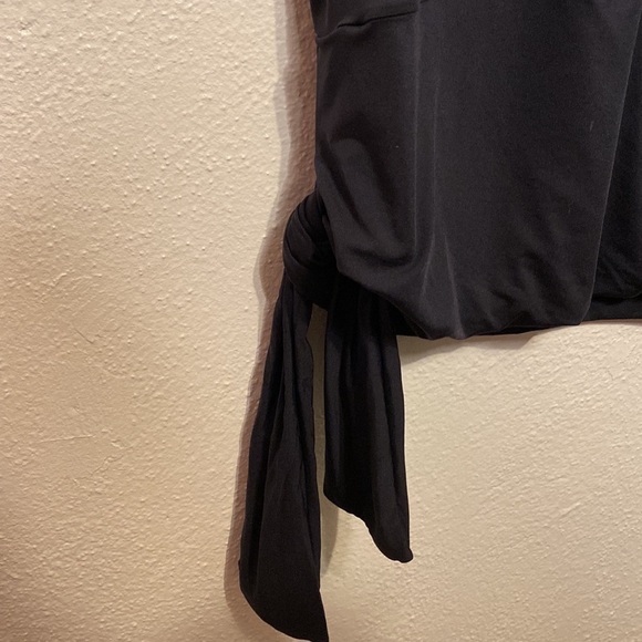 Michael Kors Iconic Side Tie Dress Swim Cover up Medium Black - Picture 5 of 7